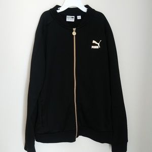 Puma Black Sweater With Gold Zipper Women